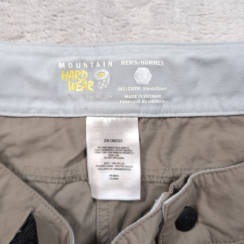 Mountain Hardwear Belted Hiking Pants Mens Large Tan 32x29 Nylon Fishing - Picture 2 of 12